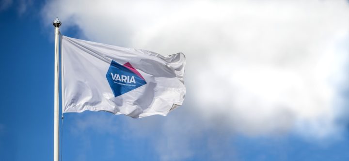 Flag with Varia's logo